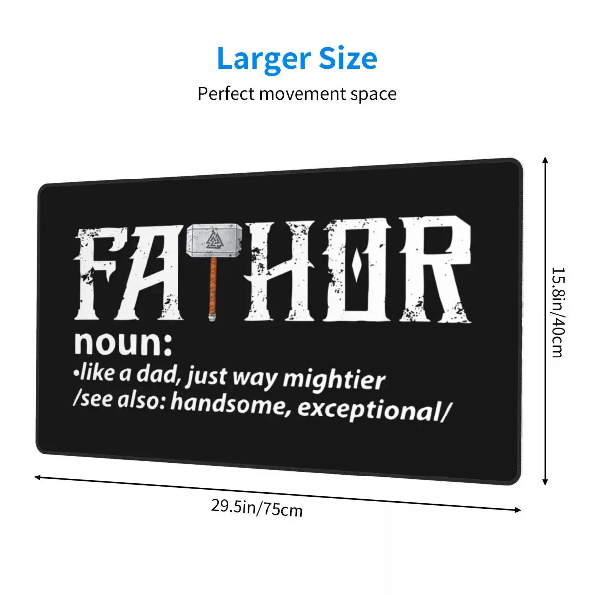 Fa-thor como o pai apenas caminho poderoso herói computador mesa tapete mousepad pais dia presente xxl jogo à prova dxxl água gamer mouse pad