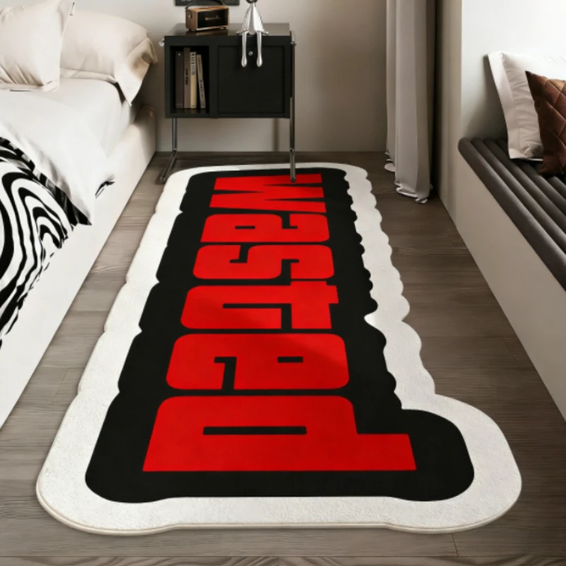 Irregular Shape Bedroom Decor Carpet Creative Letters Carpets for Living Room Washable Bedside Soft Floor Mat Home Anti-slip Rug