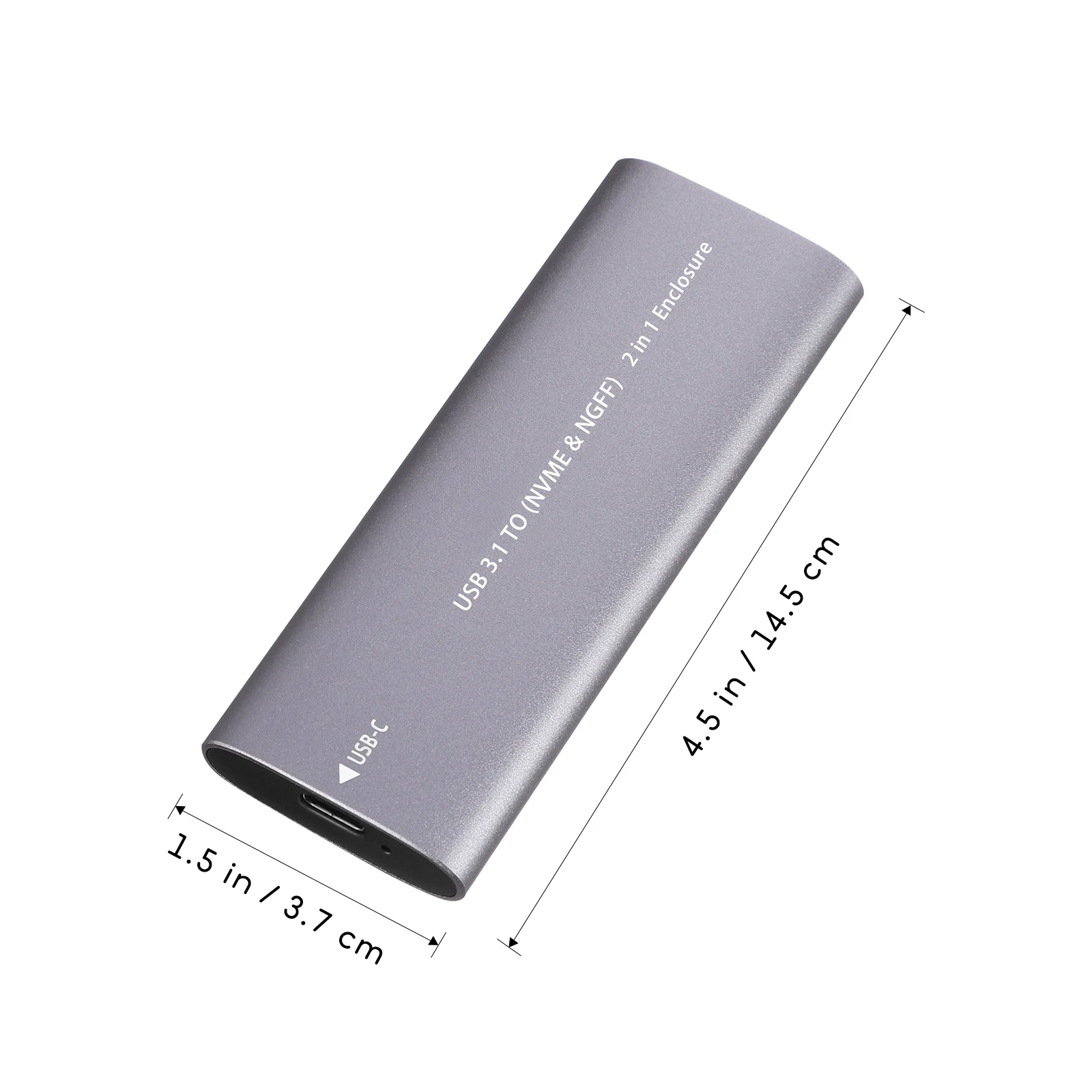 

Solid State Drive External Hard Disk Portable Aluminum Shell Small Size Fast Reading Speed Type-C 3.1 Cable Compatible Office