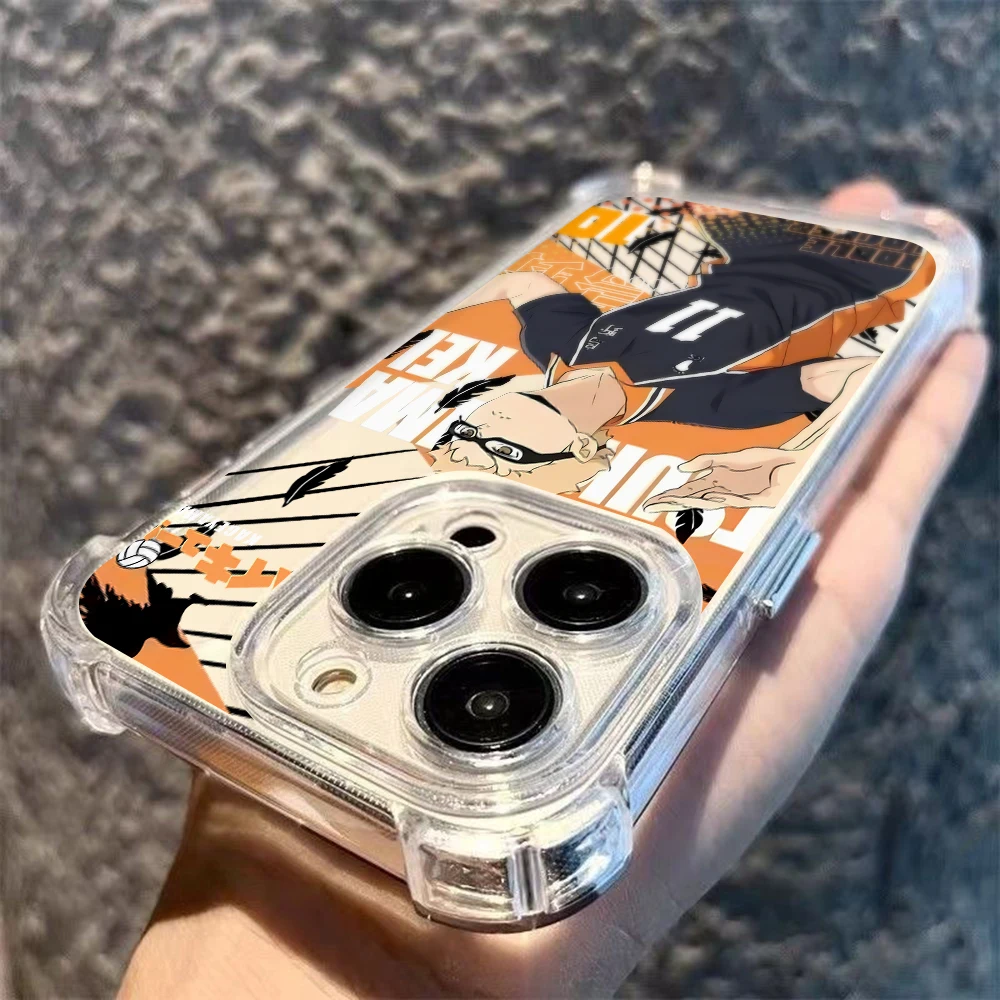 Haikyuu Oya Volleyball Handyhülle für iPhone 18 17 Air 16 15 14 Plus 13 12 Mini 11 Pro Max Weiche Dünne Transparente Hülle – Detail 6