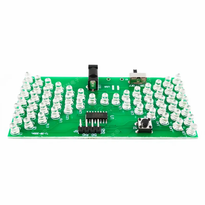 전자 모래 시계 DIY 키트, 재미있는 전기 생산 키트, LED 램프, 이중 레이어 PCB 보드, 84*40mm, 5V