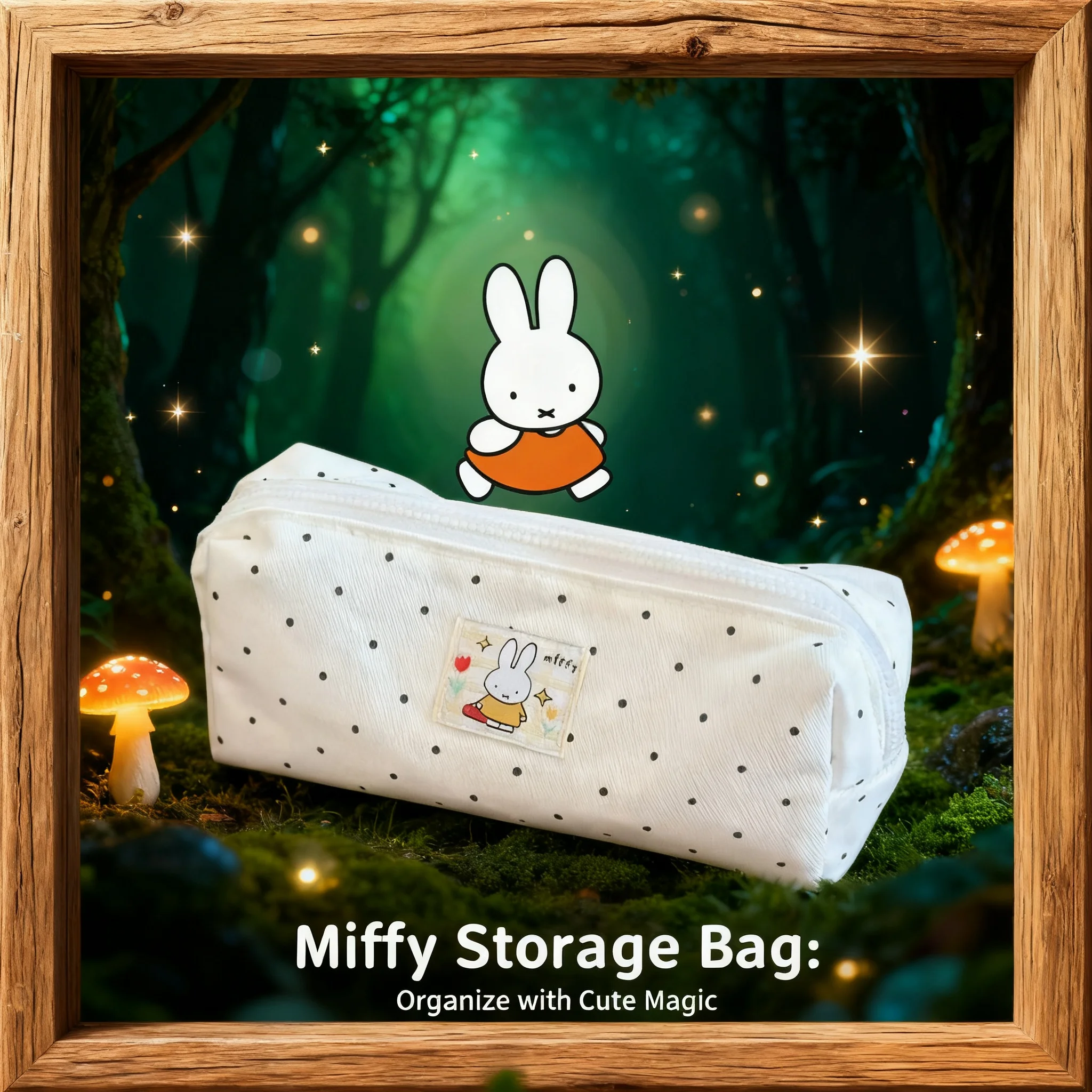 Portable Student Large Capacity Miffy Pencil Case Cartoon Printed Cute Stationery Storage Bag for Men and Women High Color Value