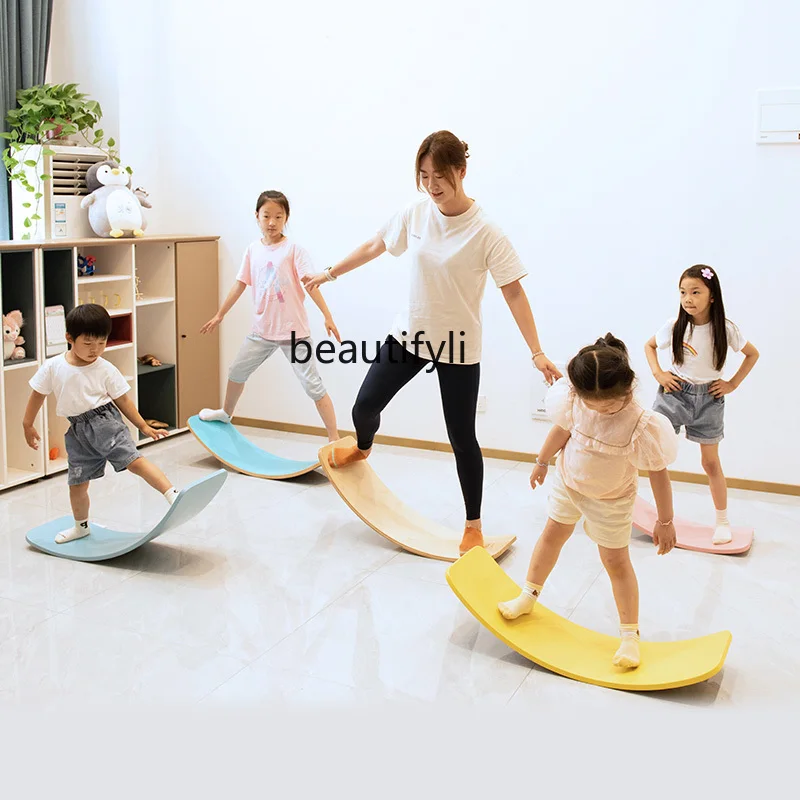 Children's balance seesaw household indoor toys Sensory integration Bending board Balance beam