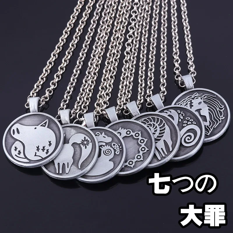 Collar de Anime Nanatsu No Taizai, accesorios de Cosplay, tatuaje, impresiones de animales, collar con colgante de Metal para mujeres y hombres, regalos de joyería