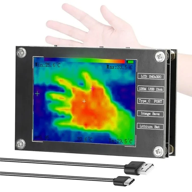 Thermal Imager Thermal Imaging Camera 2.8 Inch LCD Display -40℃ To300℃ Support Maximum Minimum Center Temperature Measureme