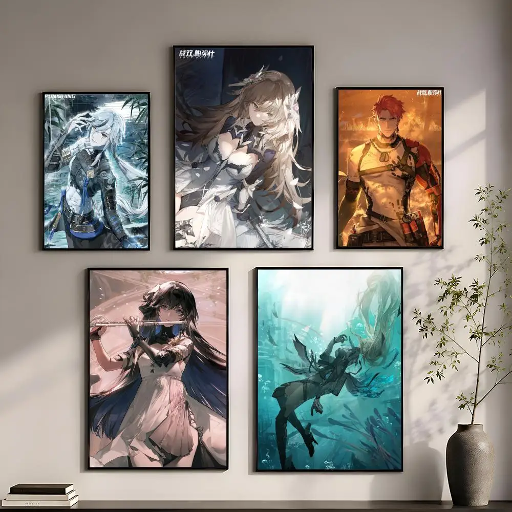 P-Punishing Gray Raven Poster Perfect Sticker Self Adhesive for Office Home Theater Wall Art Decor Fancy Gift