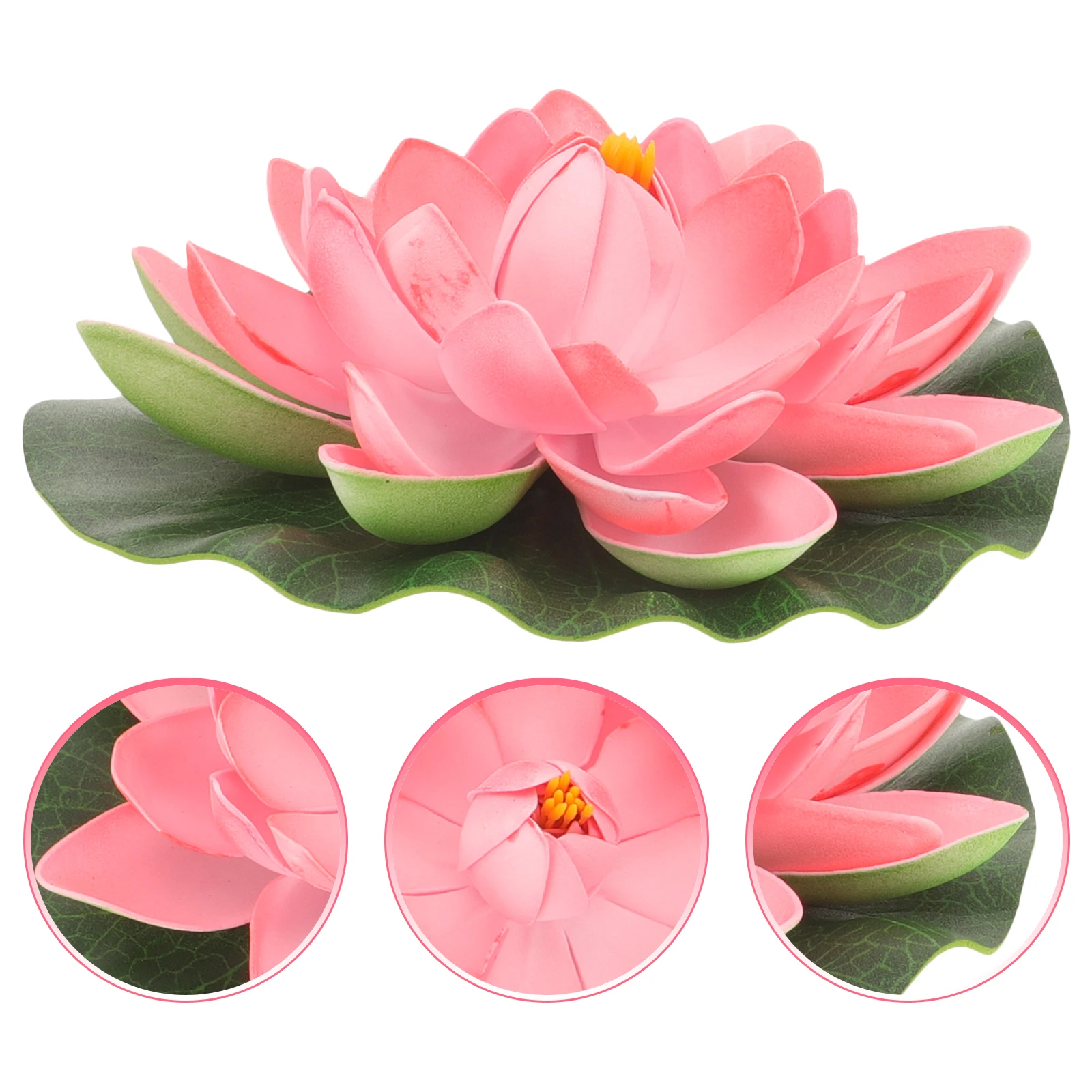 

4pcs Artificial Floating Water Lily Plastic Lotus Pond Decoration Home Garden Simulation Plant Fish Tank Ornaments Pool Decora