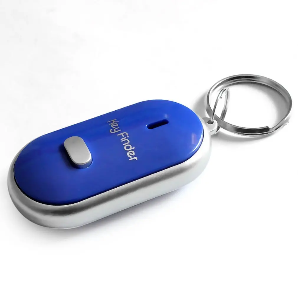 Mini Whistle Anti Lost KeyFinder Alarm Wallet Pet Tracker Smart Flashing Beeping Remote Locator Keychain Tracer Key Finder + LED
