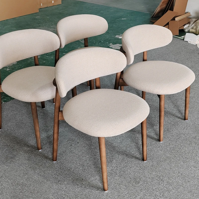 

Vintage 6-seater dining table and chairs set Modern design walnut with kitchen and dining furniture chairs