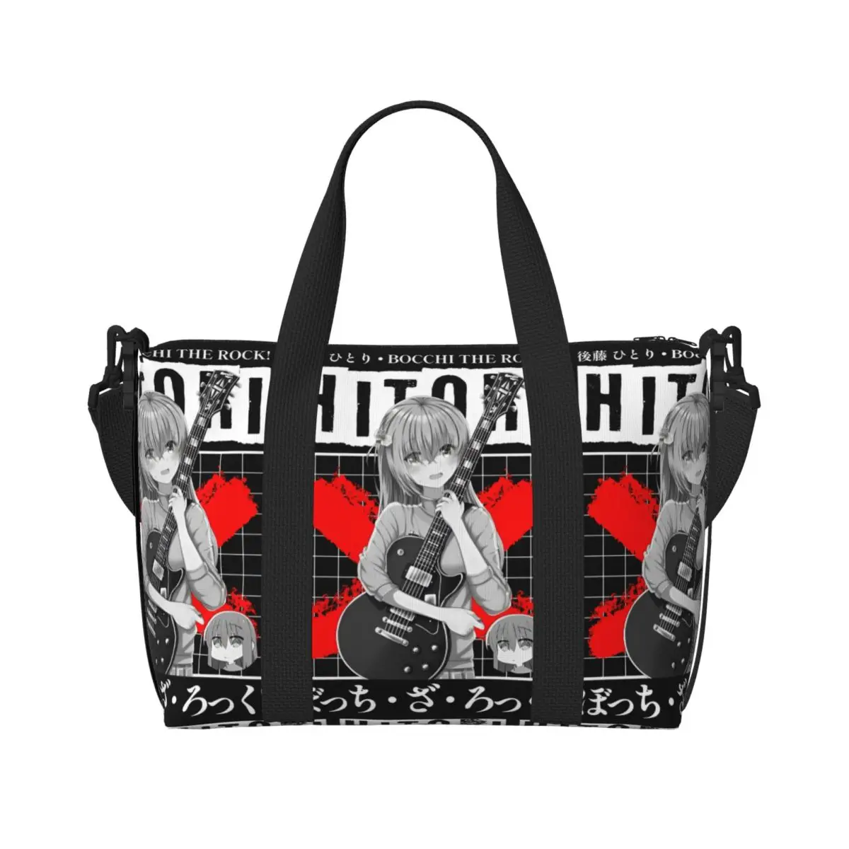 

Пляжная сумка Custom B-Bocchis The R-Rocks для женщин, для косплея, аниме, в стиле Kessoku Band, панк, с большим отделением, для спортзала, пляжа, путешествий