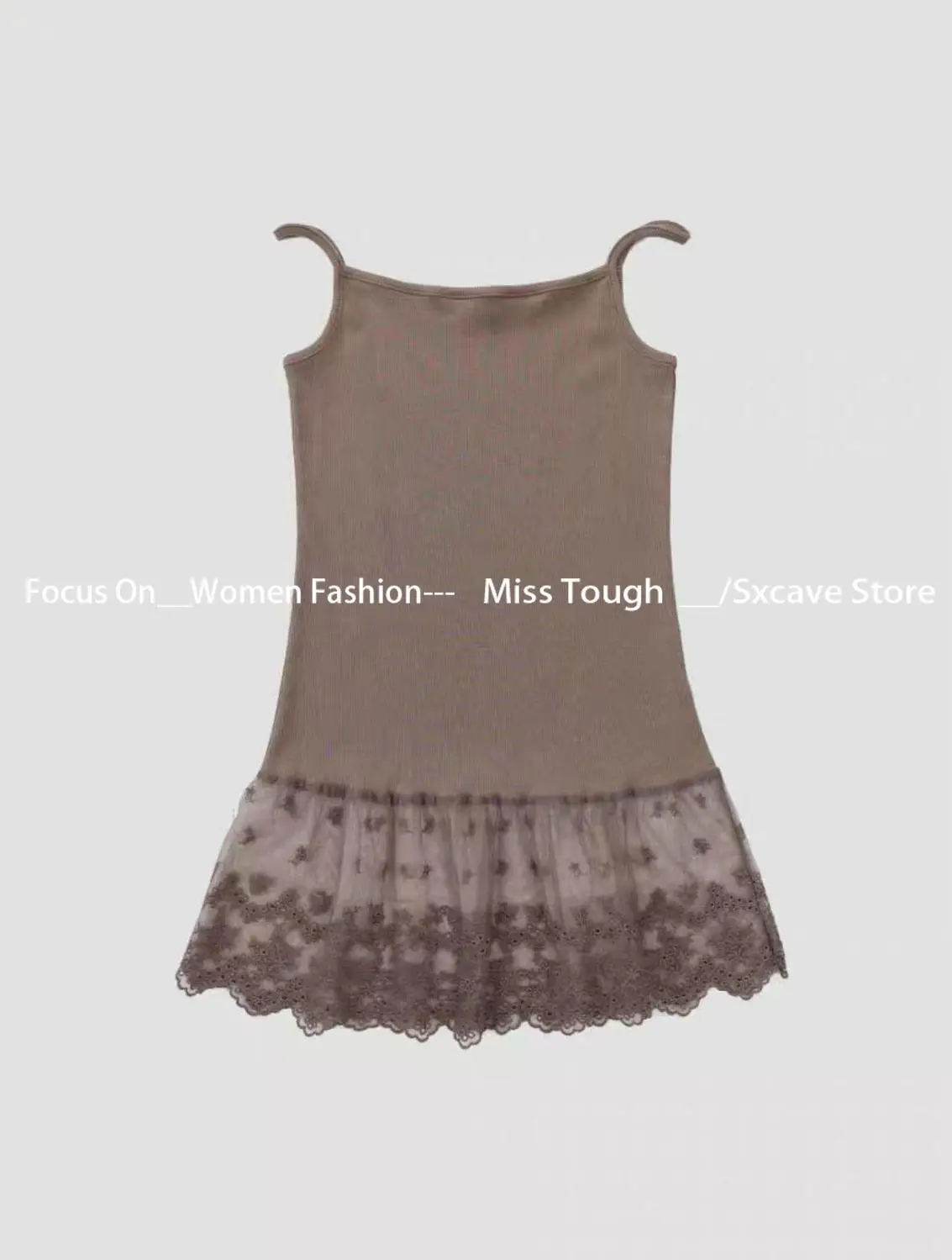 Korean Fashion Vest Patchwork Lace Camisole Sleeveless Vintage Fairycore Halter Tops Y2k Clothes Tank Top Tanks Camis