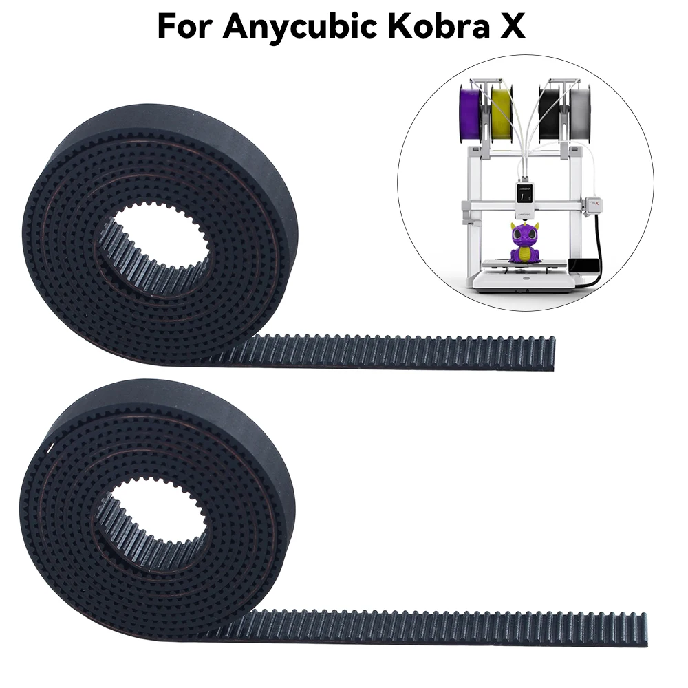 Für Anycubic Kobra X XY-Achsen-Riemen-Set Hochwertiges 3D-Drucker Riemen-Kit 3D-Drucker Ersatzteile für Kobra X