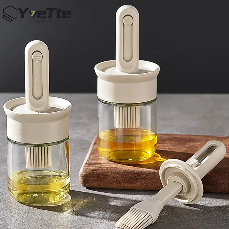 

Basting Brushes Oil Brushes with Glass Bottles Outdoor Kitchen Heat Resistant Kitchen Pancakes Honey Bottles BBQ Tools Barbecue