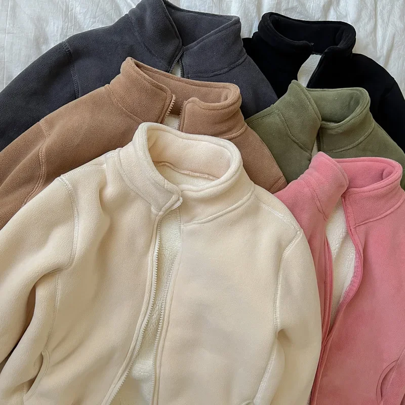 2024 Solid Sport Cold Jacket Long Sleeve Zipper Children\'s Clothing Casual Outerwear Polyester Kid Coat Baby Girl Winter Clothes