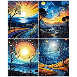 CHENISTORY Paint By Number Night scenery For Adults DIY 40x50cm Frame Picture By Numbers Acrylic Paint On Canvas Home Decoration