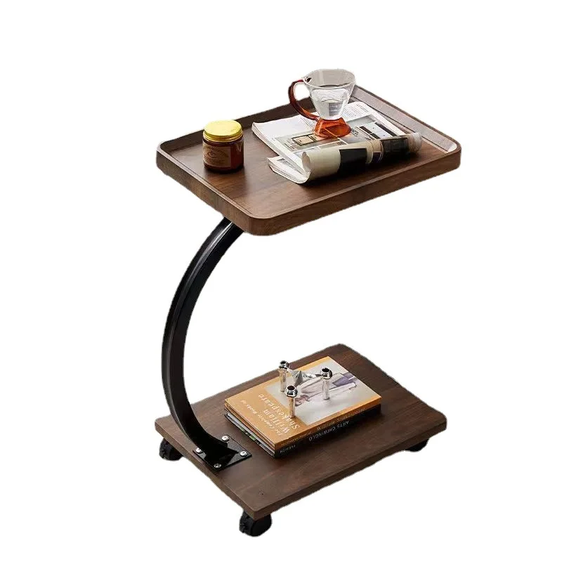 Light Luxury Adjustable Side Table Portable Tea Table with Square Top for Living Room Balcony Home Office