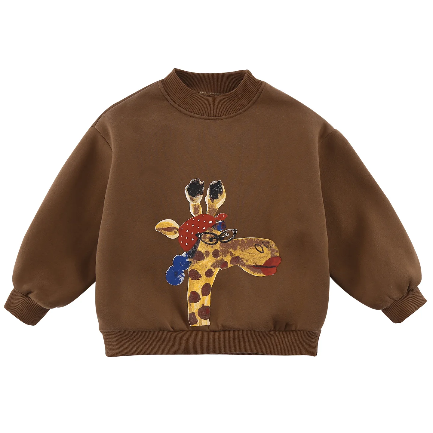 الأطفال سترة الكشمير المعنقة 2025 الخريف والشتاء جديد نصف عالية الرقبة طفلة البلوز 1-10 سنة الصبي بلوزات الصوف #4