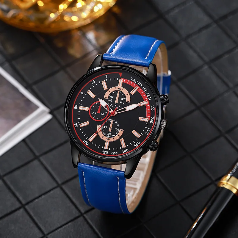 Relojes para hombres, moda de negocios, reloj de cuarzo analógico de cuero informal, reloj de pulsera deportivo para hombres, reloj de regalo, relojes masculinos