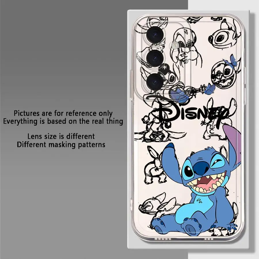 ديزني غرزة زاوية غطاء واضح لسامسونج غالاكسي A26 A24 A56 A33 A25 A14 A55 A23 A15 A36 A13 A34 A35 A73 A54 #5