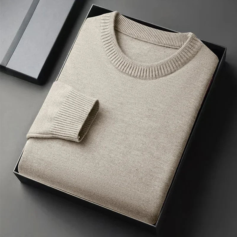 

Men's Classic Crewneck Knit Pullover Sweater Long Sleeve Soft Casual Lightweight Solid Color Softwear for Men