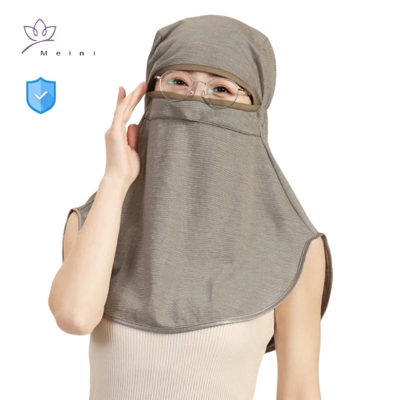 Electromagnetic radiation protective 100%/Modal silver fiber head hood protect full face, neck, thyroid Anti-adiation head hood