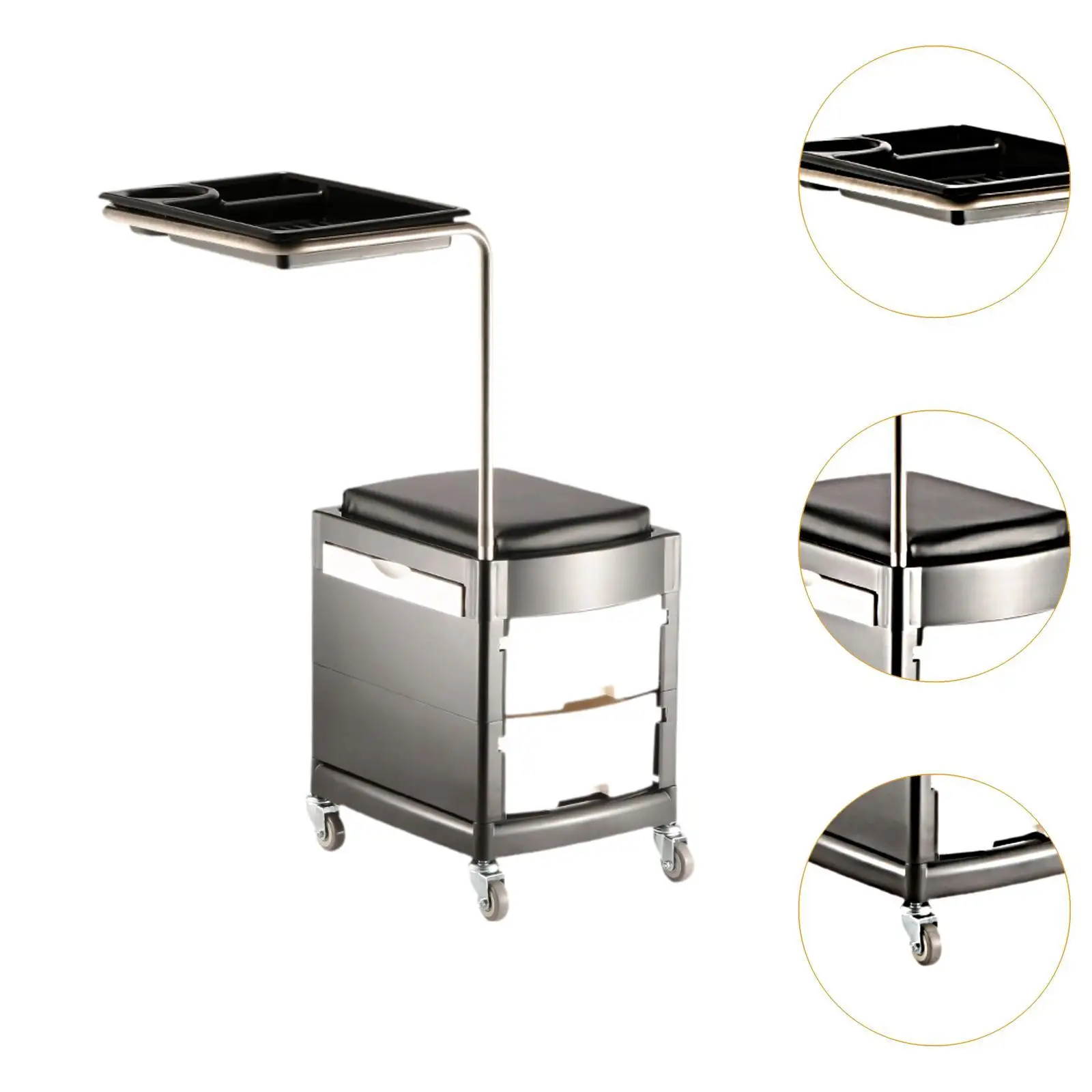 المتداول صالون عربة صينية متعددة الأغراض صالون تخزين عربة صالون صينية عربة على عجلات لتصفيف الشعر المنزل الحلاق مصفف شعر الجمال