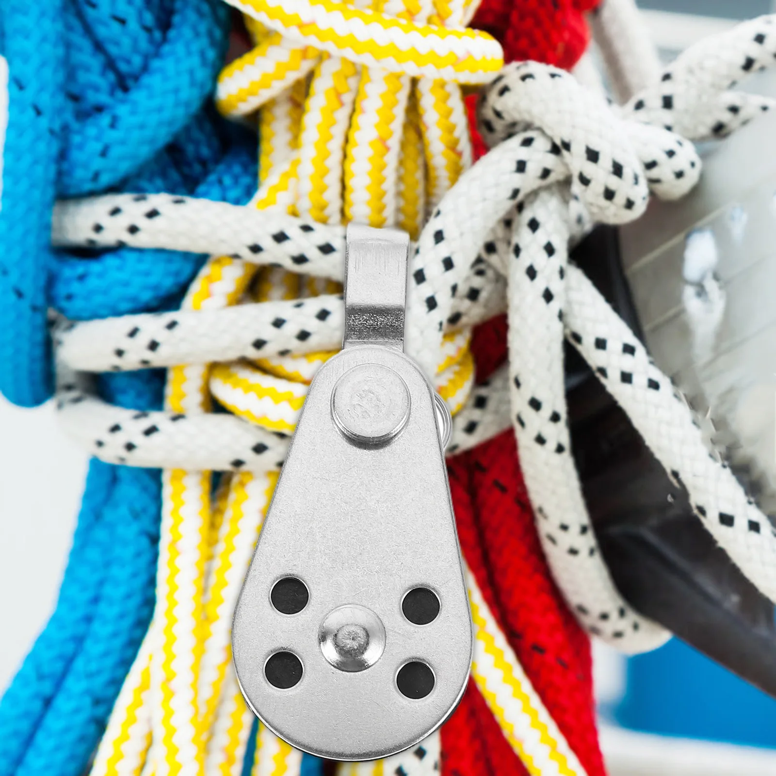 

4Pcs Stainless Steel Nylon Marine Pulley Heavy Duty Blocks Kit for Sailboats Yachts Rope Runner Kayak Accessories Outdoor Water