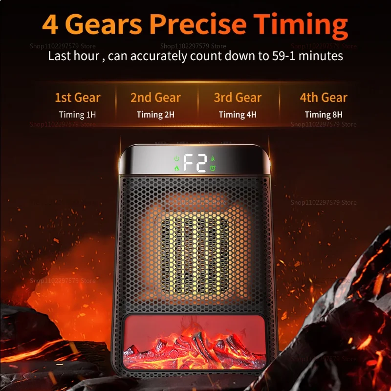 Calentador de espacio para chimenea simulado 3D portátil, calentador de manos, calentamiento rápido, silencioso, eficiente en energía, escritorio de baja potencia, uso doméstico en interiores