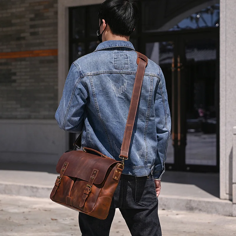 

Деловые портфели для ноутбуков, сумки, упаковочный куб, многофункциональные портфели в стиле ретро, дорожные кожаные сумки Maletín MHGWB