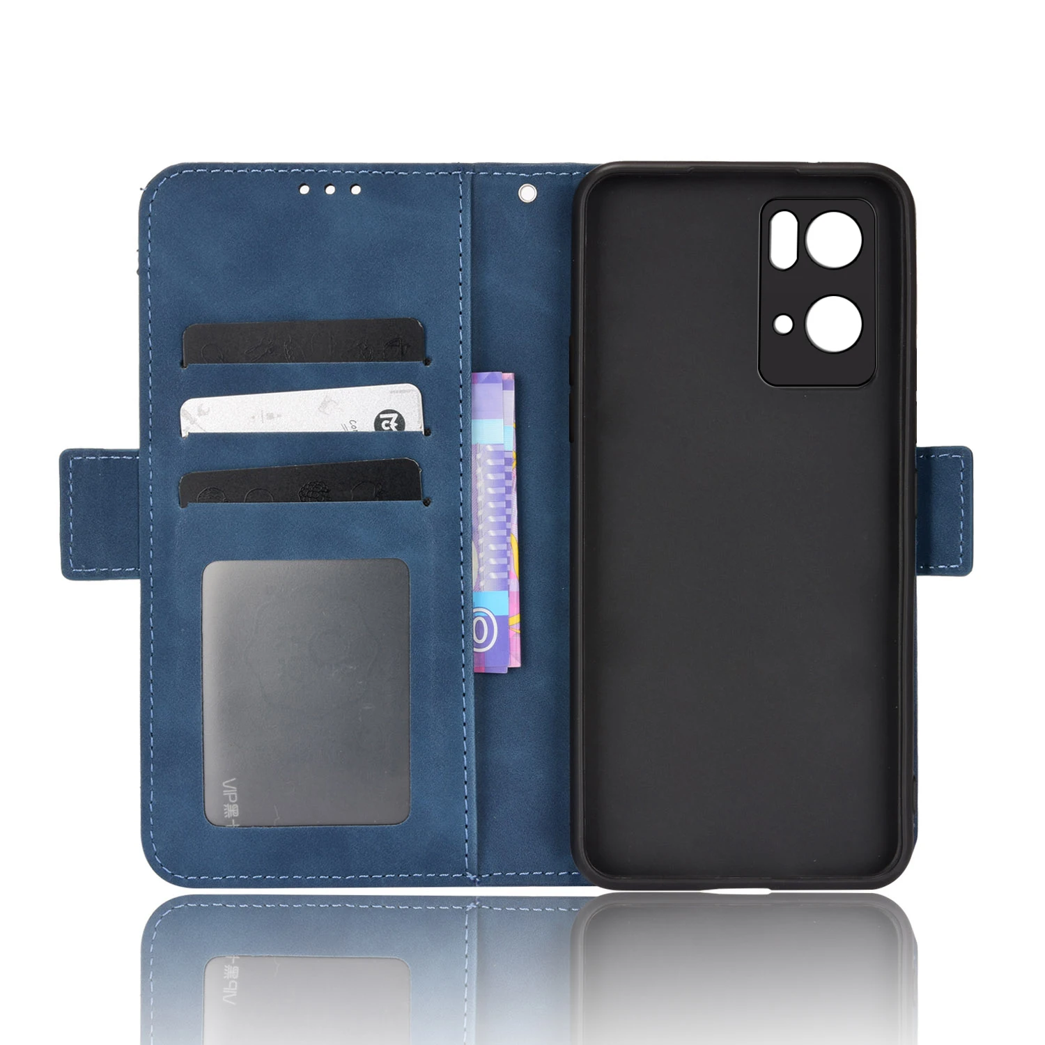 Flip Leather Cover For Oppo Reno 7 6 Pro Plus 4G 5G Separate Type Magnet Button Many Card Slot Wallet Shockproof Phone Case