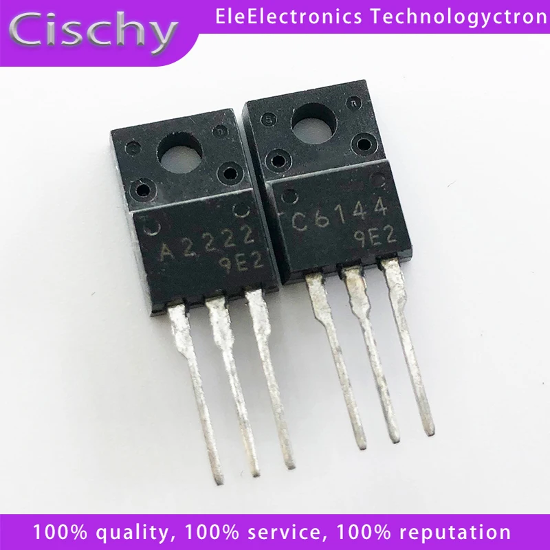 10pcs 2SA2222 2SC6144 TO-220F (5pcs A2222 + 5pcs C6144) TO-220 In Stock