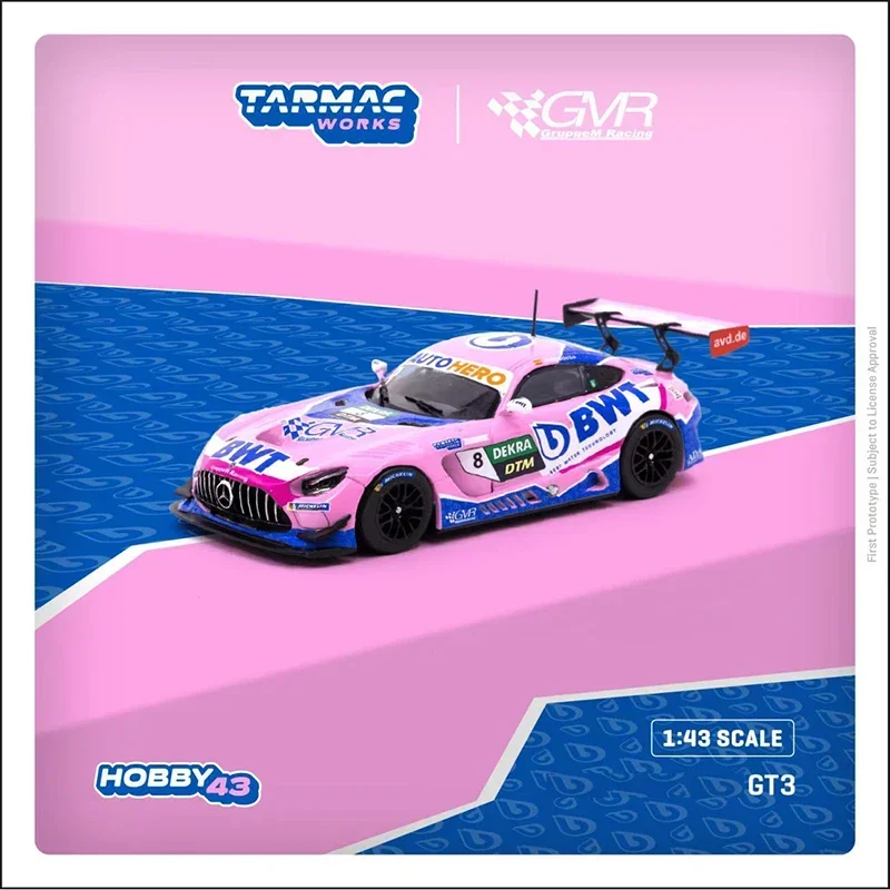 

Tarmac Works 1:43 Model Car GT3 DTM 2021 GruppeM Racing Alloy Die-cast Vehicle-Pink