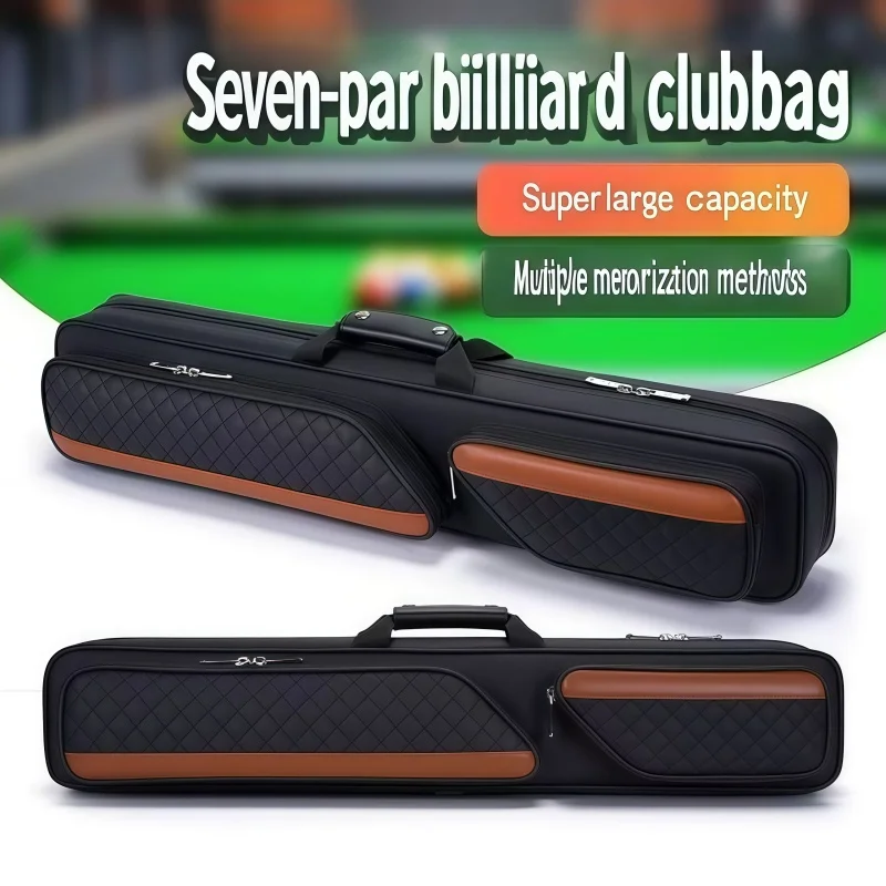 Billiard Cue Bag Lightweight Thickened Large Head Multi Function Shoulder Hand Carry Case for Pool Sticks Accessories