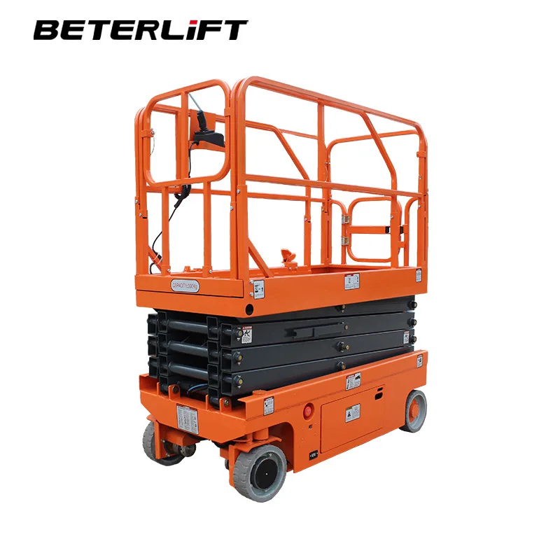 6m Mini Electric DC Battery Charge Self Propelled Scissor Lifter Platform Mobile Aerial Work Platform for Warehouse Use