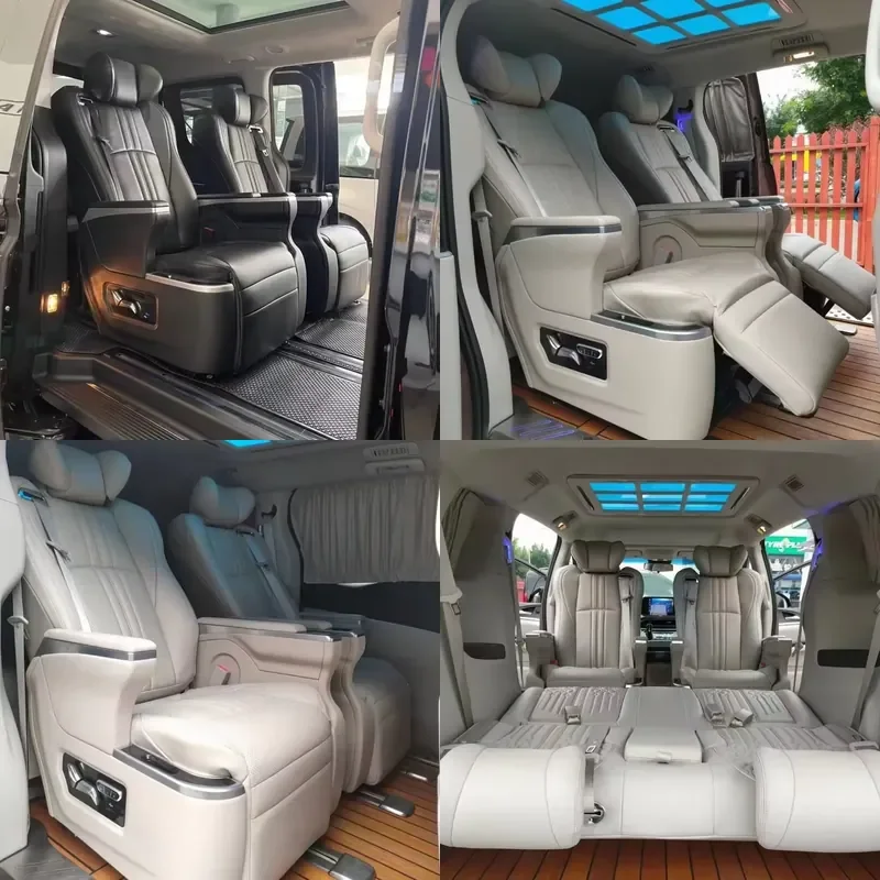【2026】 Asiento de Cuero Eléctrico VIP para Automóvil, para Modificación de MPV, Limusina, Furgoneta, Minibús, Autocaravana, Camper Van, Alphard