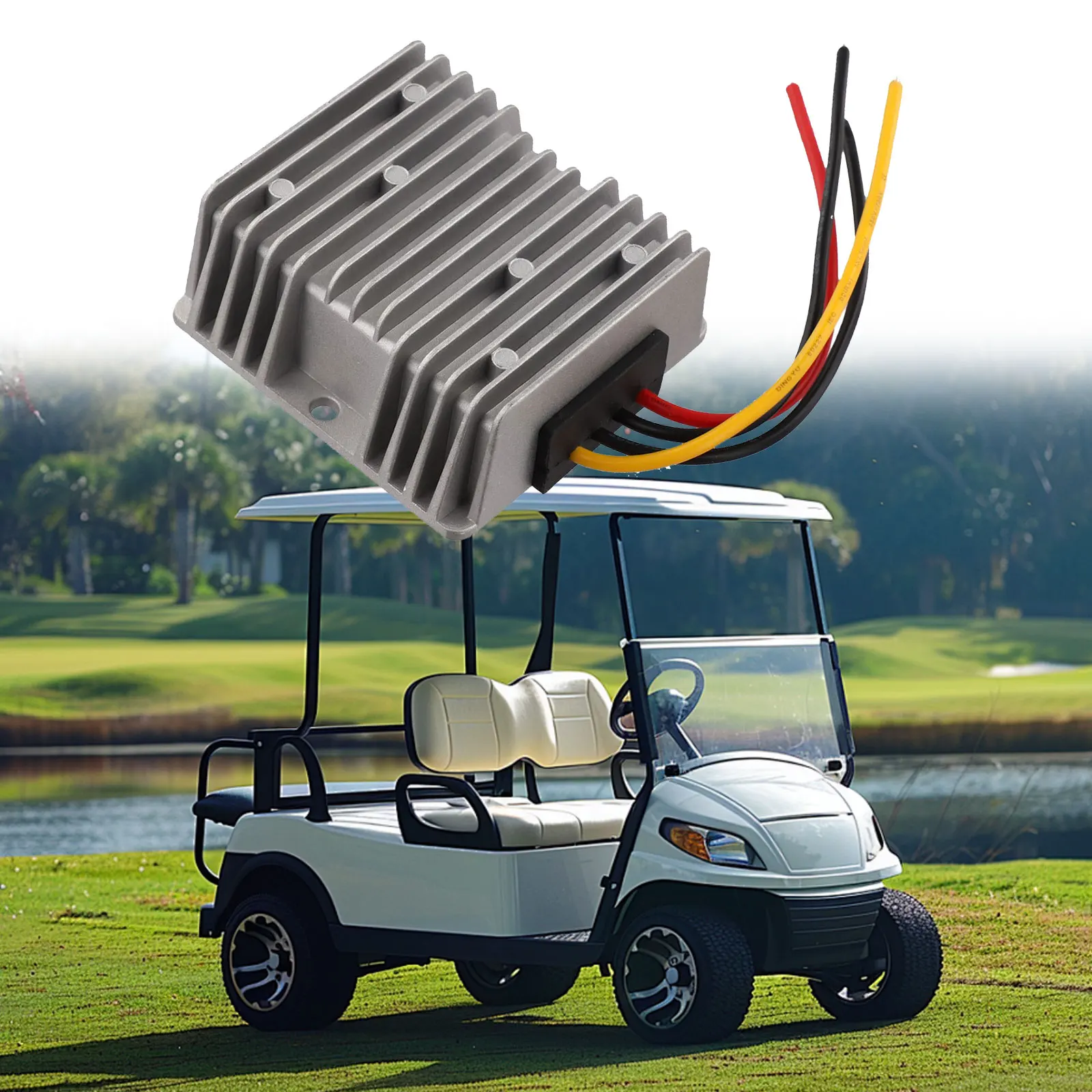 DC Voltage Step Up Converter 6V to 12V 10A 120W with Rugged Aluminum Shell and IP68 Waterproof Rating for Car and Boat Use
