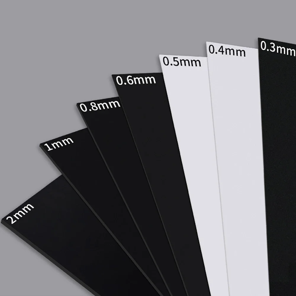 سمك 0.3/0.4/0.5/0.6 مللي متر ورقة PP سوداء غير لامعة سهلة القطع خفيفة الوزن لوحة من البولي بروبيلين لمشاريع الحرف اليدوية