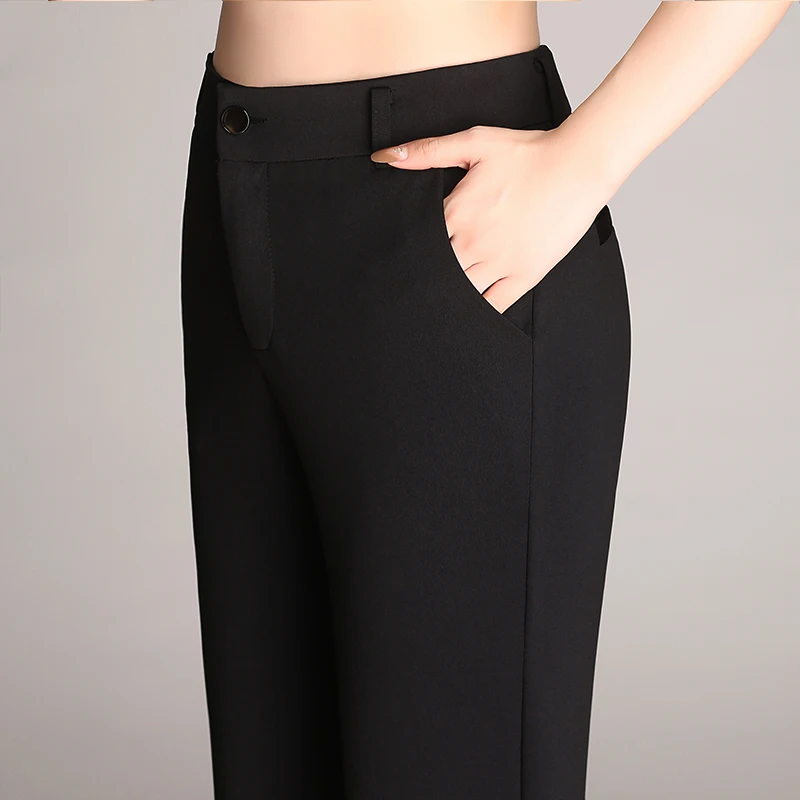 New Harem Trousers Large Size Flared Straight High Waist Work Pants S-4XL