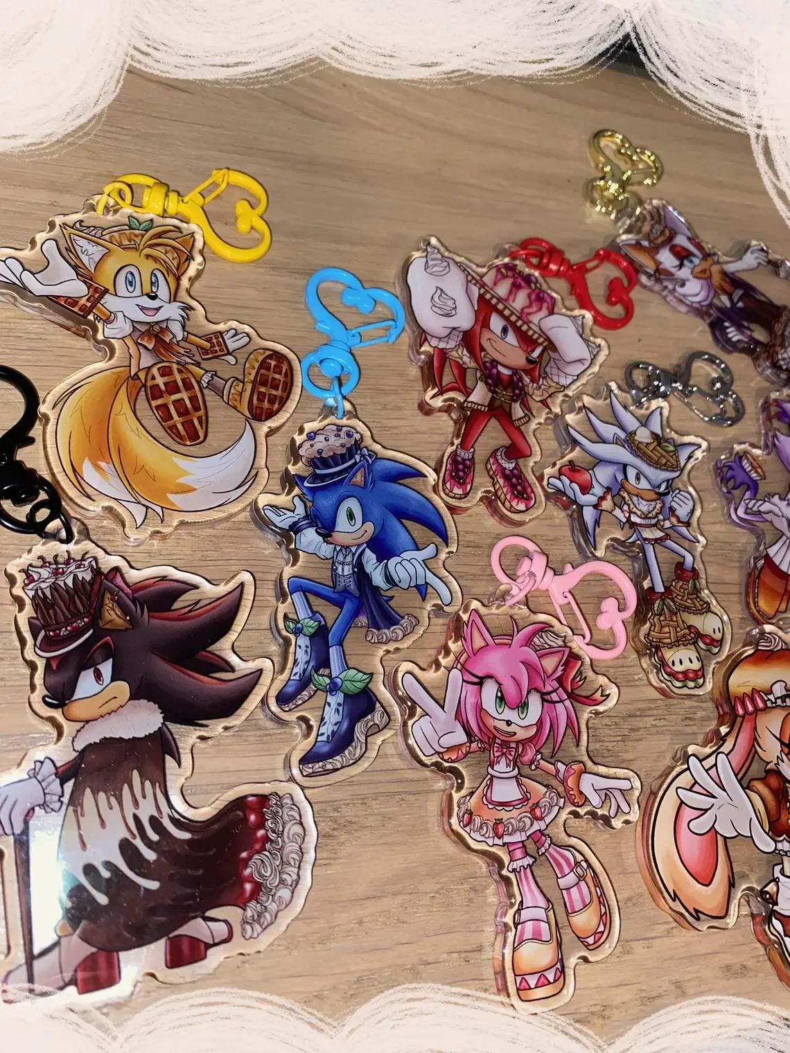 Sonic Character - Acrylic Double Sided Pendant Keychain, Anime and Game Fan Accessories, Fashion Bag Accessories