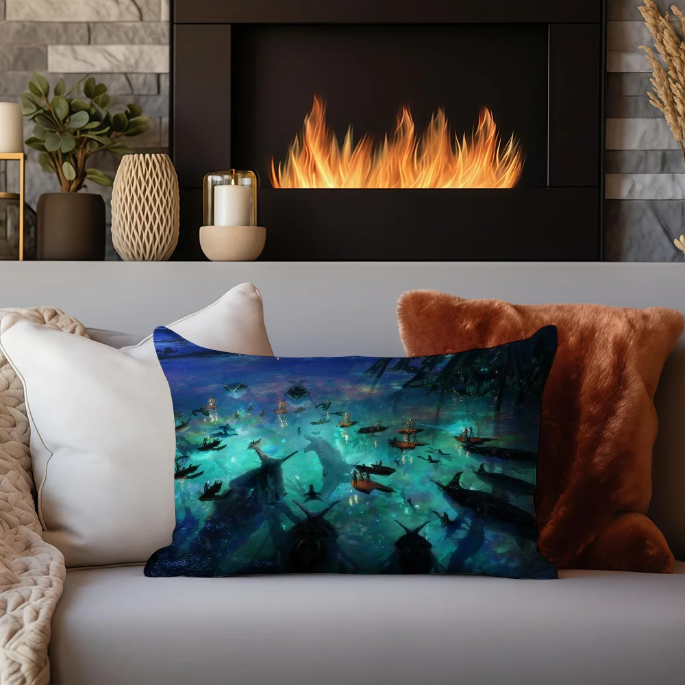 A-Avatar Fire and Ash Movie Q Cushion Cover Sofa Living Room Office Rectangle Pillow Home Coffee Shop Bedding Hit Product