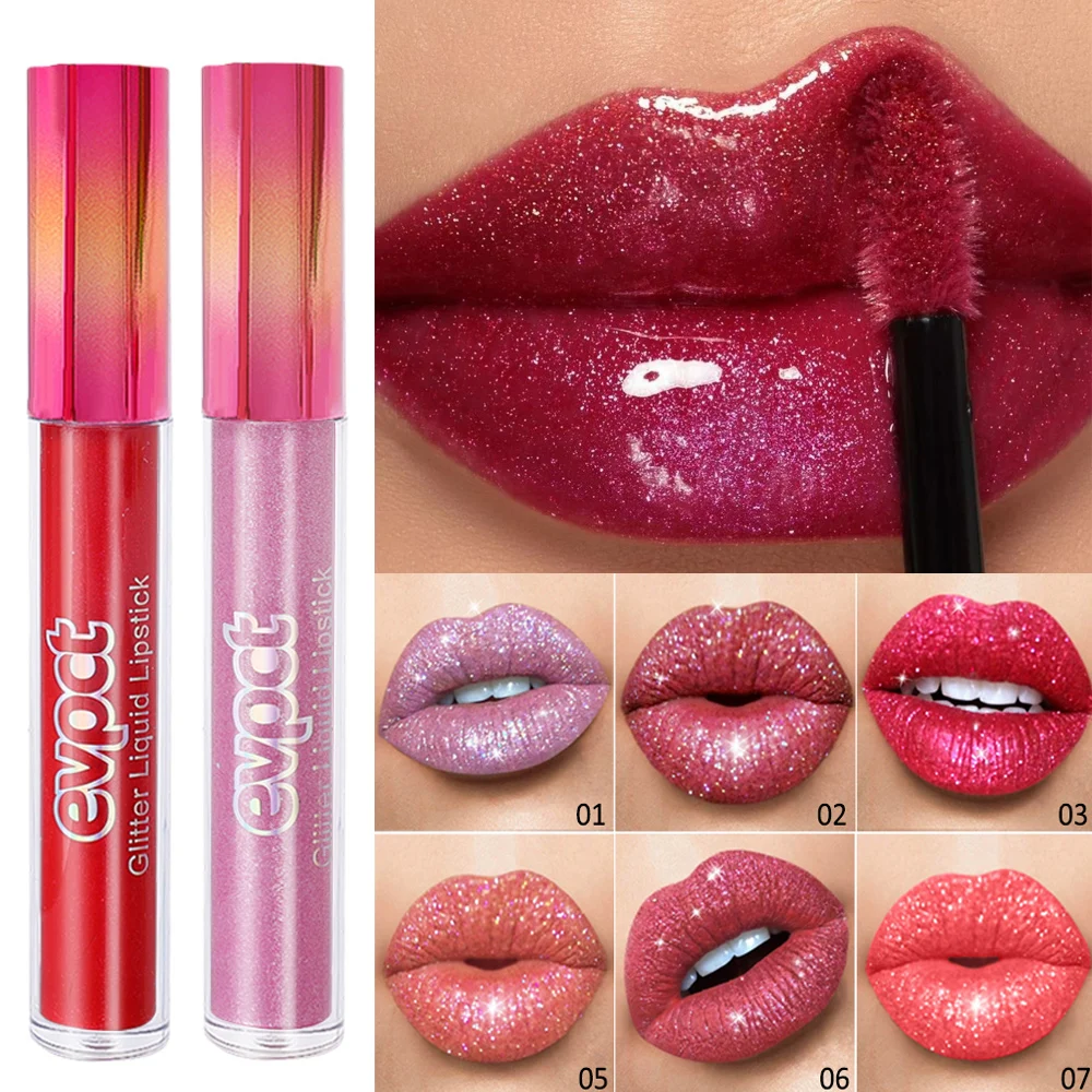 Brillo de labios de diamante, 12 colores, brillo de labios líquido, hidratante de larga duración, maquillaje Sexy, venta al por mayor