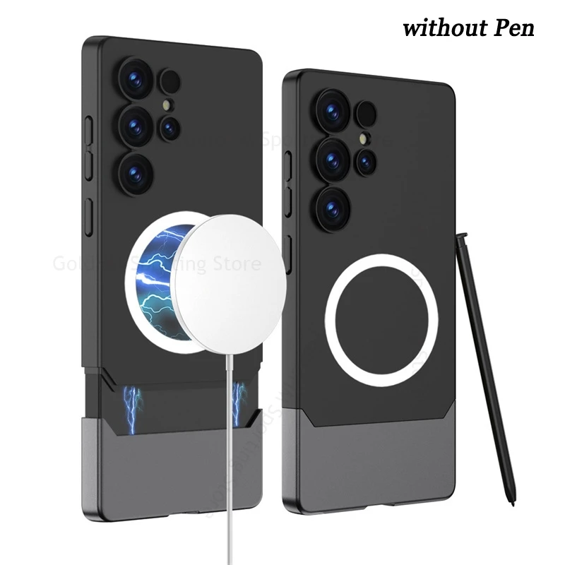 

Wireless Charging For Magsafe Case For Samsung Galaxy S25 Ultra 5G Magnetic Assembled Matte Hard Cover For Galaxy S25 Ultra Case