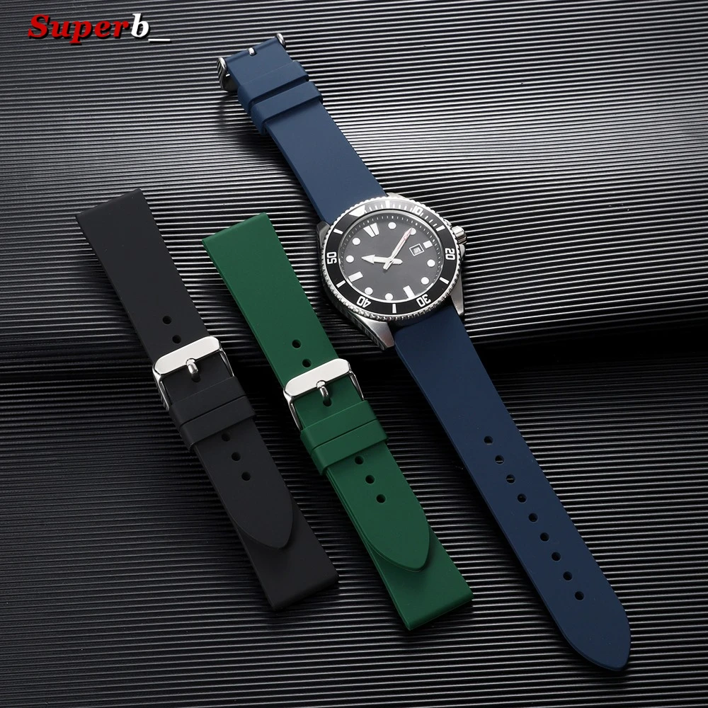 Quick Release Soft Silicone Watch Band Universal Rubber Waterproof Bracelets 20mm 22mm for Samsung Galaxy 7 6 5 4 3 Sports Strap