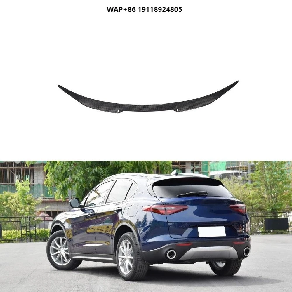 

Dry Carbon Fiber Car Rear Wing Lip Spoiler for Stelvio 2017-2021