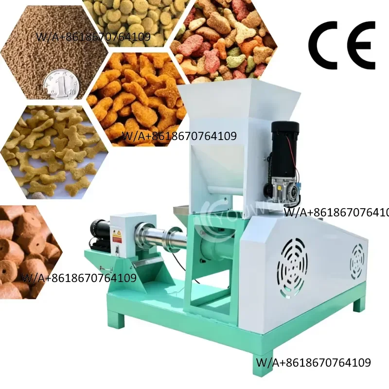 High Efficiency Small DC Motor Driven 50kg/h CE Floating Sinking Fish Feed Pellet Making Extruder Machine Pet Food Pelletizer