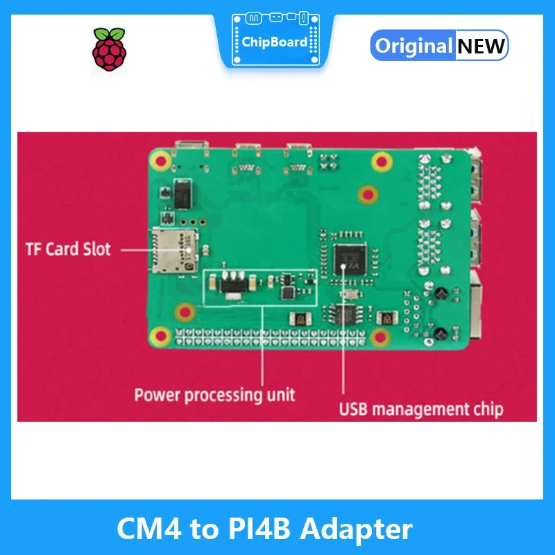Adaptador Raspberry Pi CM4 a PI4B, arranque eMMC, 4 ranuras USB 3,0 TF, Gigabit Ethernet DIS CSI, WiFI, placa compatible con Bluetooth