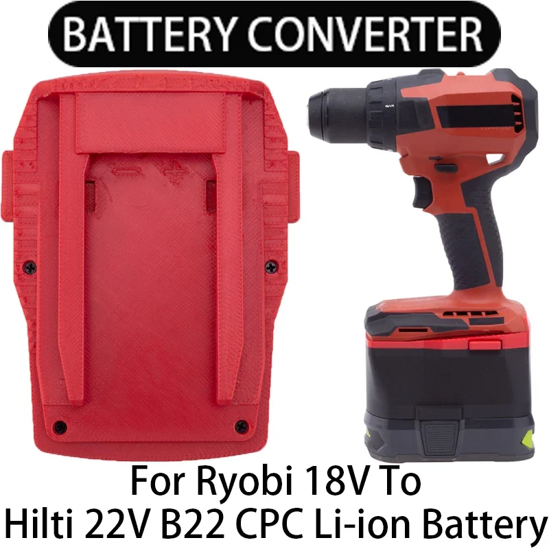 

Battery Adapter/Converter for Hilti 22V B22 CPC Li-ion tools to Ryobi 18V ONE+ Li-ion Battery Adapter Power Tool Accessories