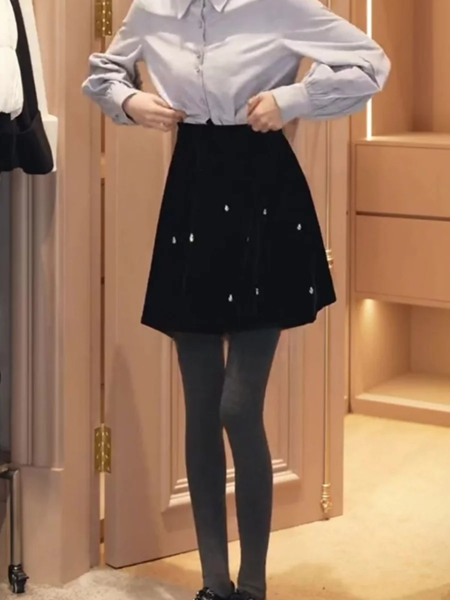 

Donna Qianjin ter Ne Dr Korean Sle Pleated Skirt High Waist ort Skirt Ele Ladylike Oajer Flagip Store