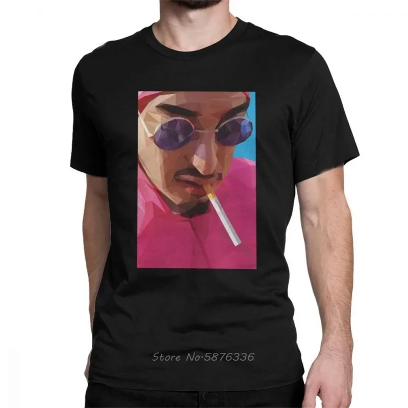 

Men T-shirt wealthy Frank Pink Guy funny cotton tee shirt short sleeve Joji meme Japanese YouTube T shirt clothes gift