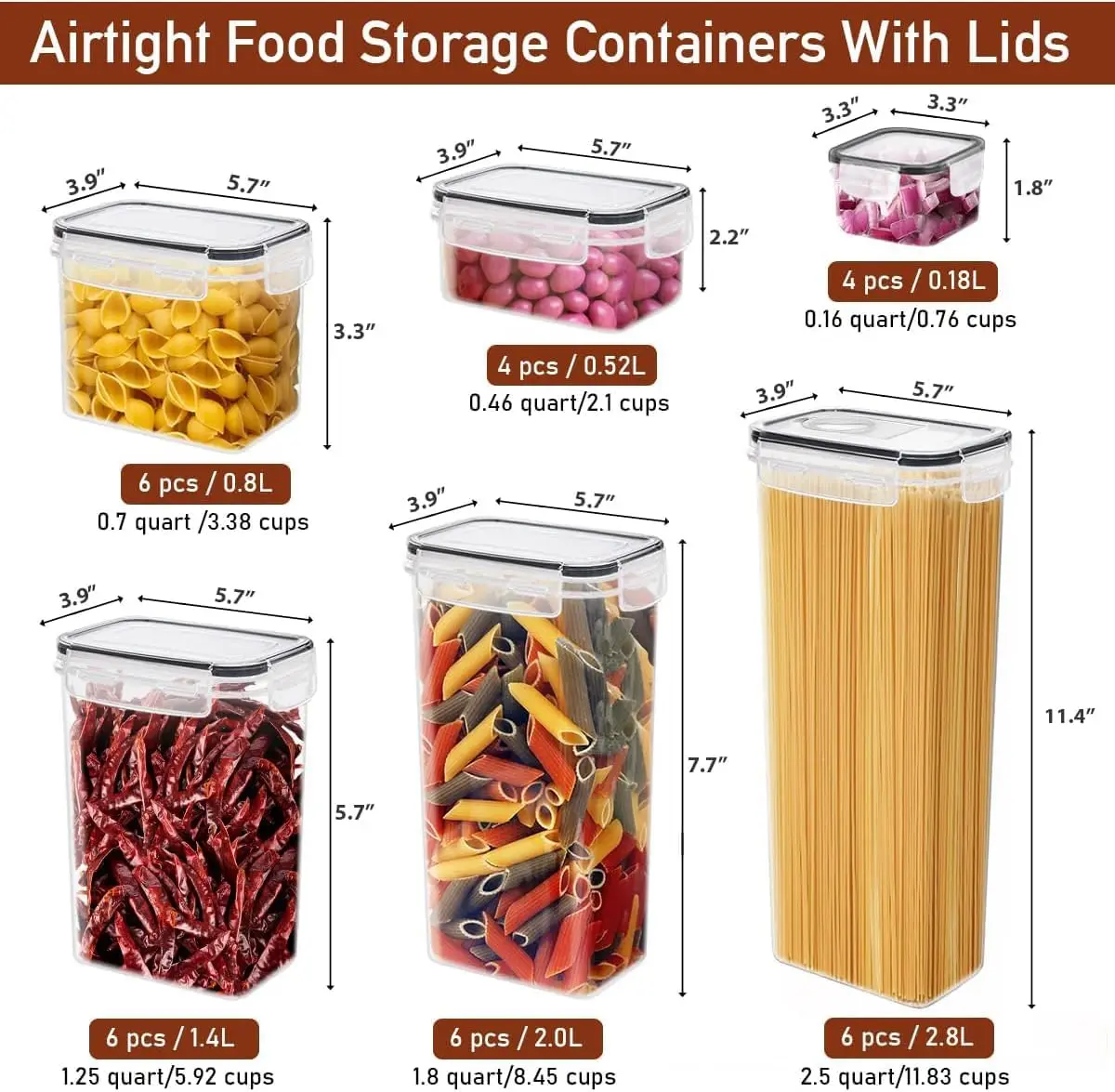 68 PCS Airtight Food Storage Containers With Lids BPA Free,Cereal Containers Storage for Kitchen Pantry Organization and Storage